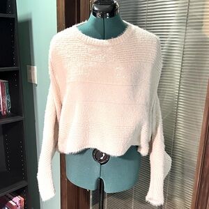 Cream dolman hi/low sweater size large